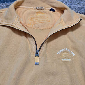 Tommy Bahama Relax Quarter Zip Pullover Sweatshirt Men’s Large Yellow